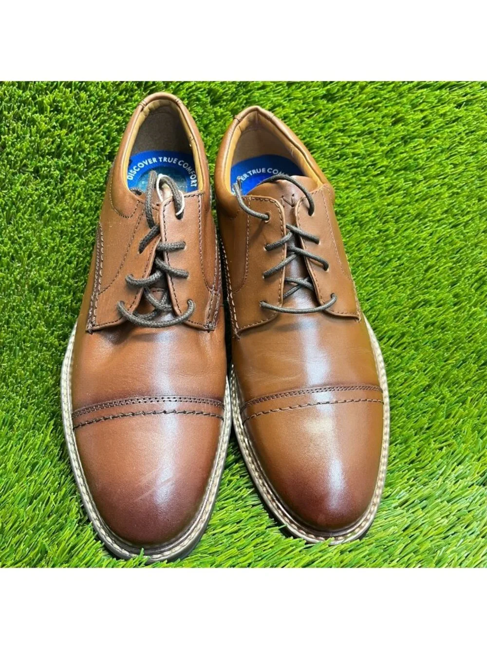 Nunn Bush Westfield Mens Size 8 Brown Casual Classic Cap Toe Oxford Dress Shoes